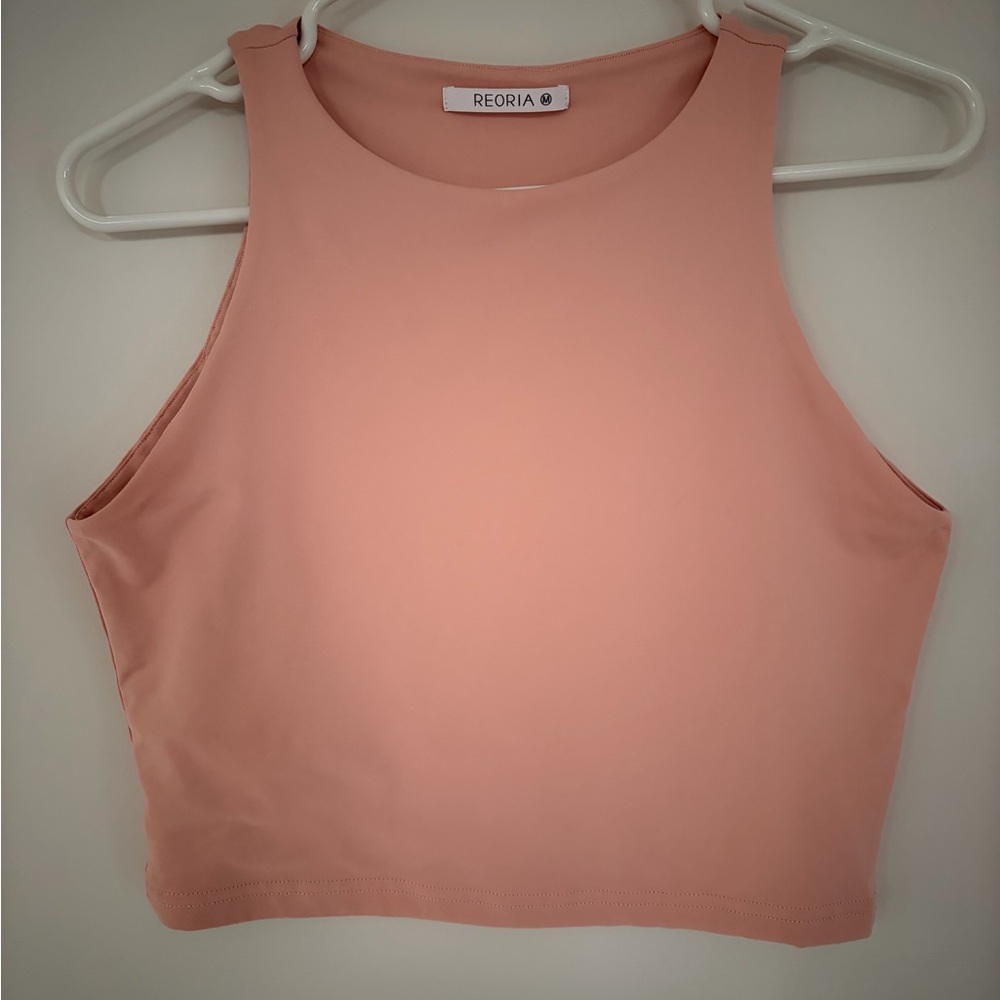 ReoRia Women's Peach Crop Top